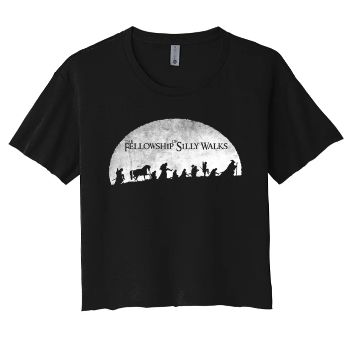 The Fellowship Of Silly Walks Women's Crop Top Tee