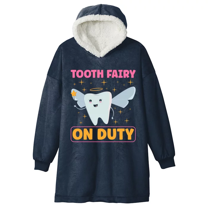 Tooth Fairy On Duty Tooth Fairy Costume Dentist Hygienist Cute Gift Hooded Wearable Blanket