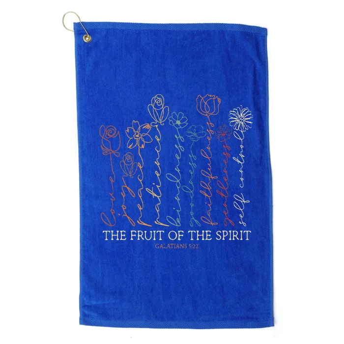 The Fruit Of The Spirit Galatians 522 Floral Christian Platinum Collection Golf Towel