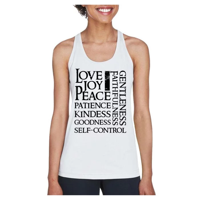 The Fruit Of The Spirit Christian Bible Verse Women's Racerback Tank