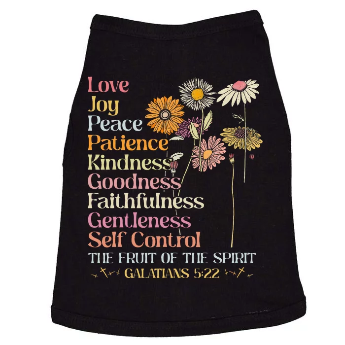 The Fruit Of The Spirit Galatians Christian Cross Jesus 5 22 Doggie Tank