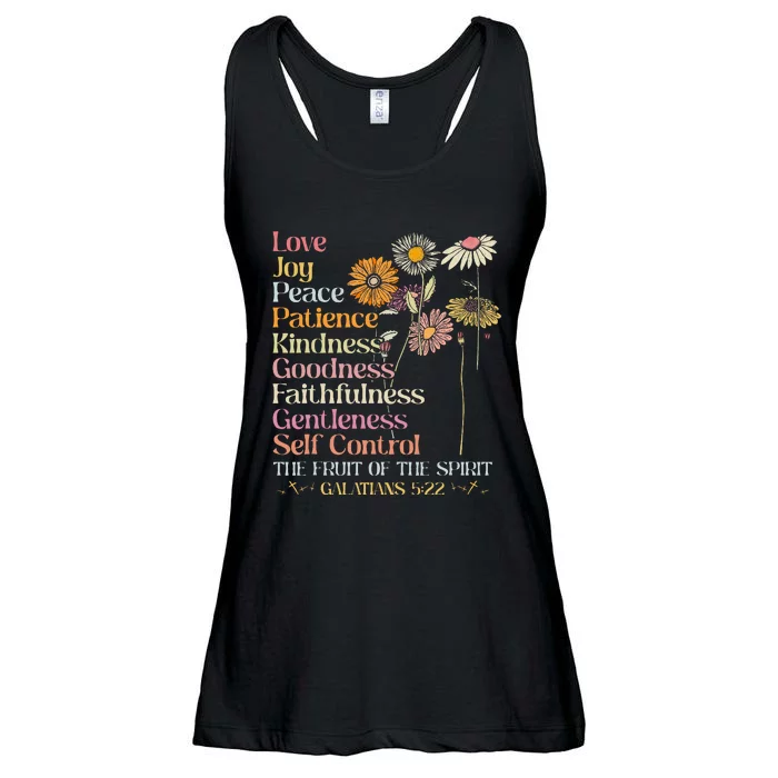 The Fruit Of The Spirit Galatians Christian Cross Jesus 5 22 Ladies Essential Flowy Tank