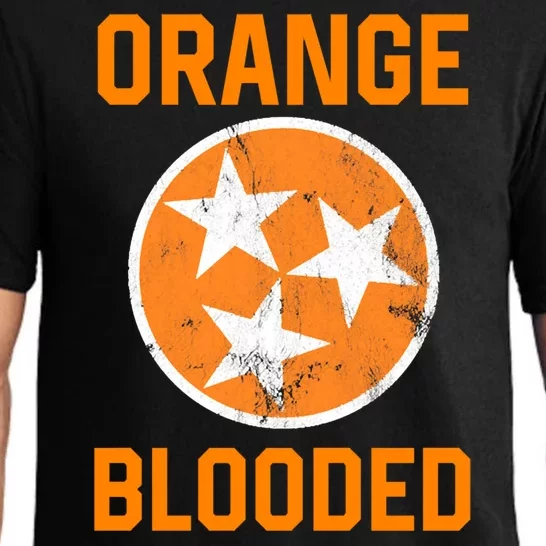 Tennessee Fan Orange Blooded Funny Sports Fan State Flag Tn Pajama Set