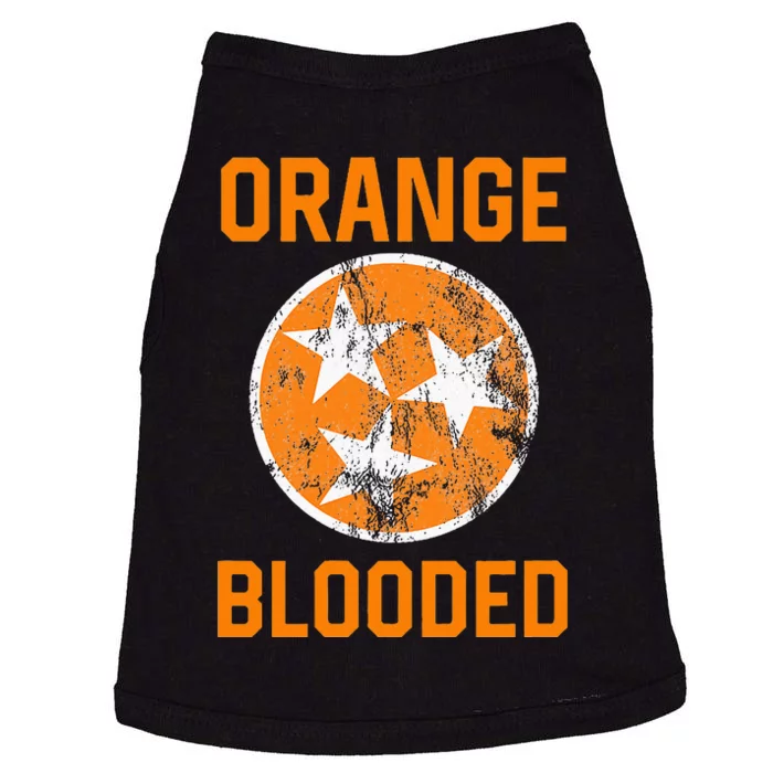 Tennessee Fan Orange Blooded Vol Sports Fan State Flag Tn Doggie Tank