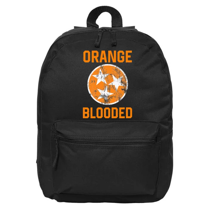 Tennessee Fan Orange Blooded Vol Sports Fan State Flag Tn 16 in Basic Backpack