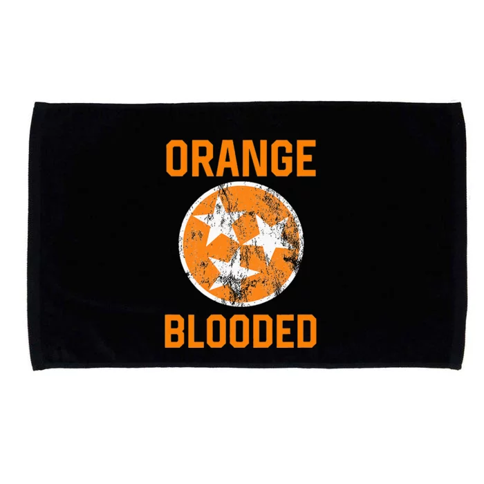 Tennessee Fan Orange Blooded Vol Sports Fan State Flag Tn Microfiber Hand Towel