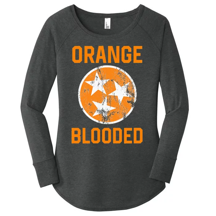 Tennessee Fan Orange Blooded Vol Sports Fan State Flag TN Women's Perfect Tri Tunic Long Sleeve Shirt