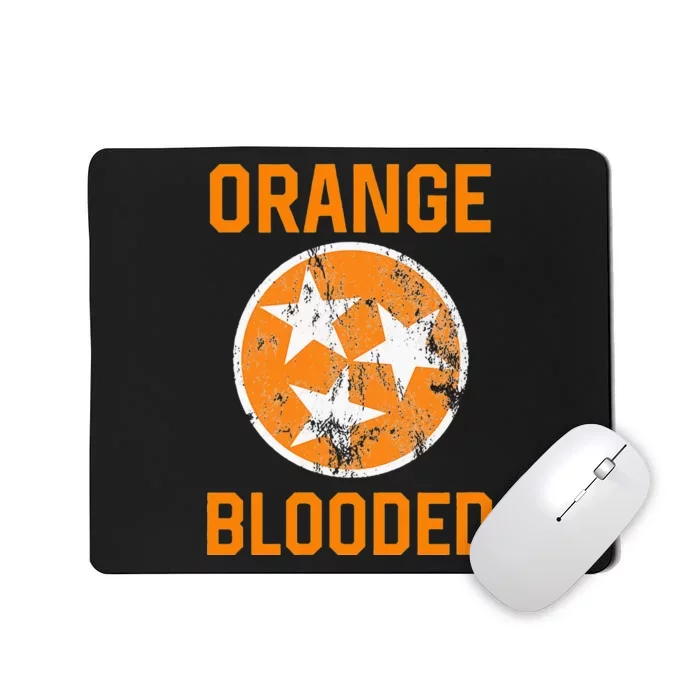 Tennessee Fan Orange Blooded Vol Sports Fan State Flag TN Mousepad