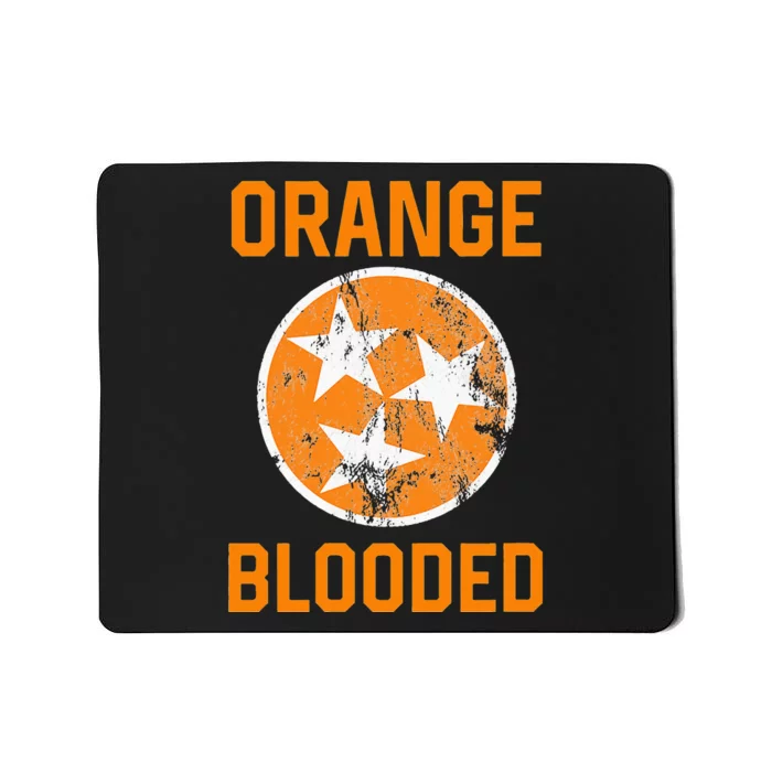 Tennessee Fan Orange Blooded Vol Sports Fan State Flag TN Mousepad