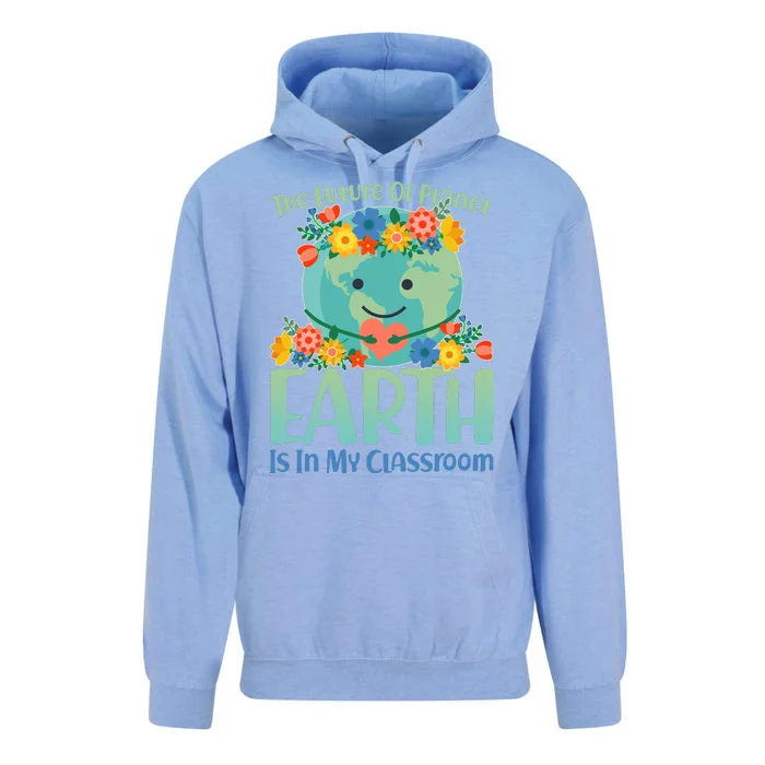 The Future Of Plant Earth Is In My Classroom Unisex Surf Hoodie