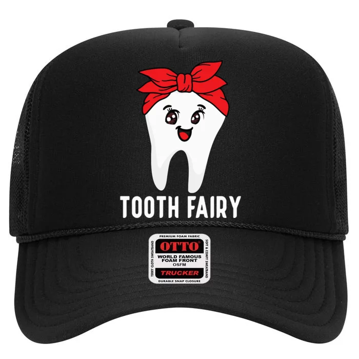 Tooth Fairy Oral Hygienist Dental Assistant Dentist High Crown Mesh Trucker Hat