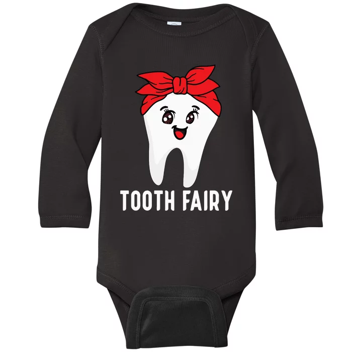 Tooth Fairy Oral Hygienist Dental Assistant Dentist Baby Long Sleeve Bodysuit