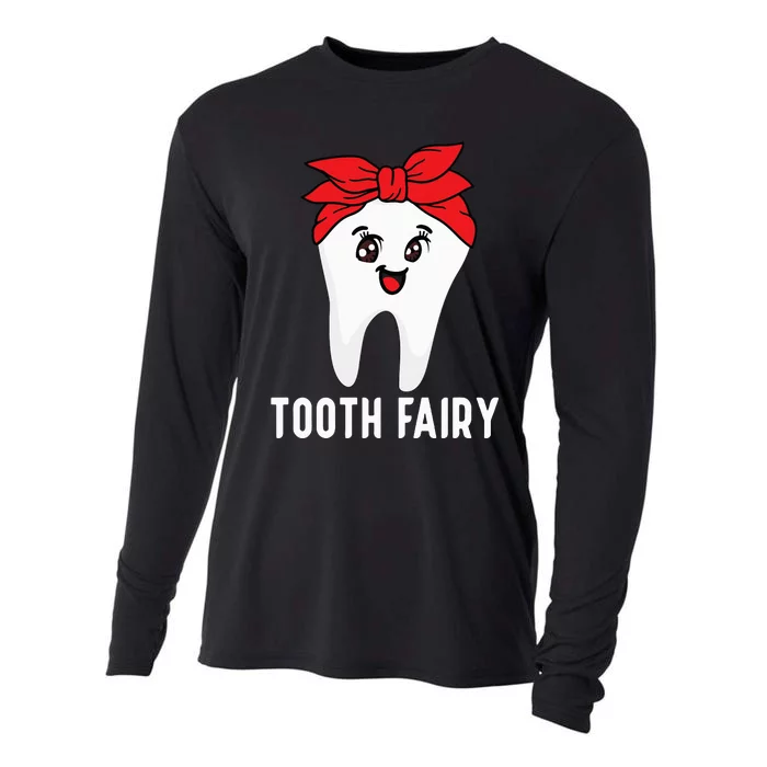 Tooth Fairy Oral Hygienist Dental Assistant Dentist Cooling Performance Long Sleeve Crew