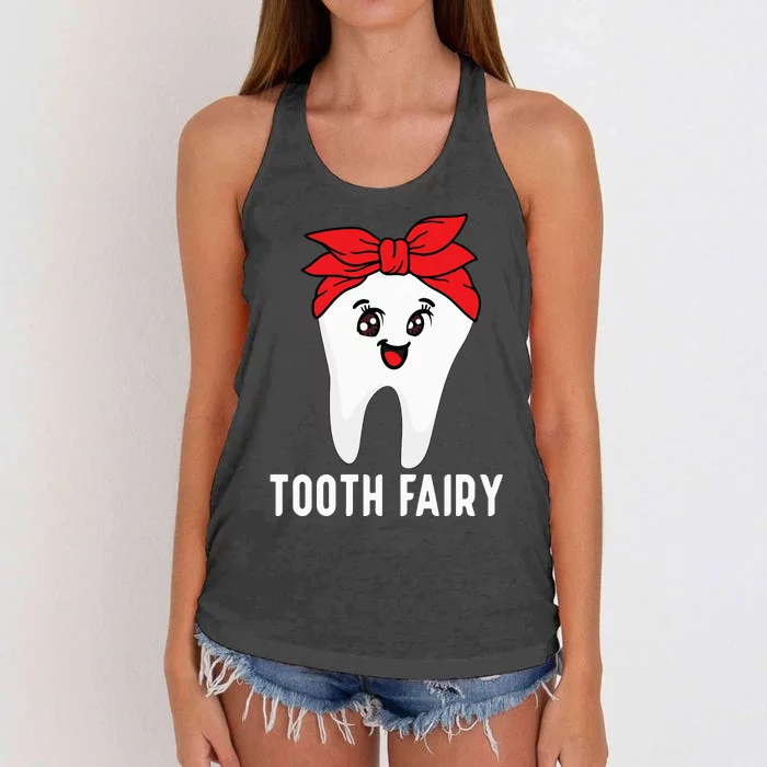 Tooth Fairy Oral Hygienist Dental Assistant Dentist Women's Knotted Racerback Tank