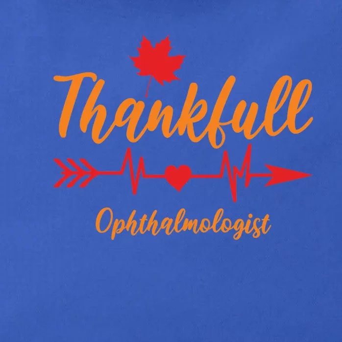 Thanksgiving Fall Ophthalmologist Heartbeat Thankful Doctor Gift Zip Tote Bag