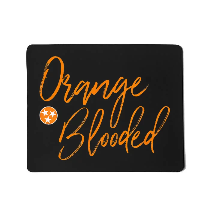 Tennessee Fan Orange Blooded Vol Sports Fan State Flag Tn Mousepad