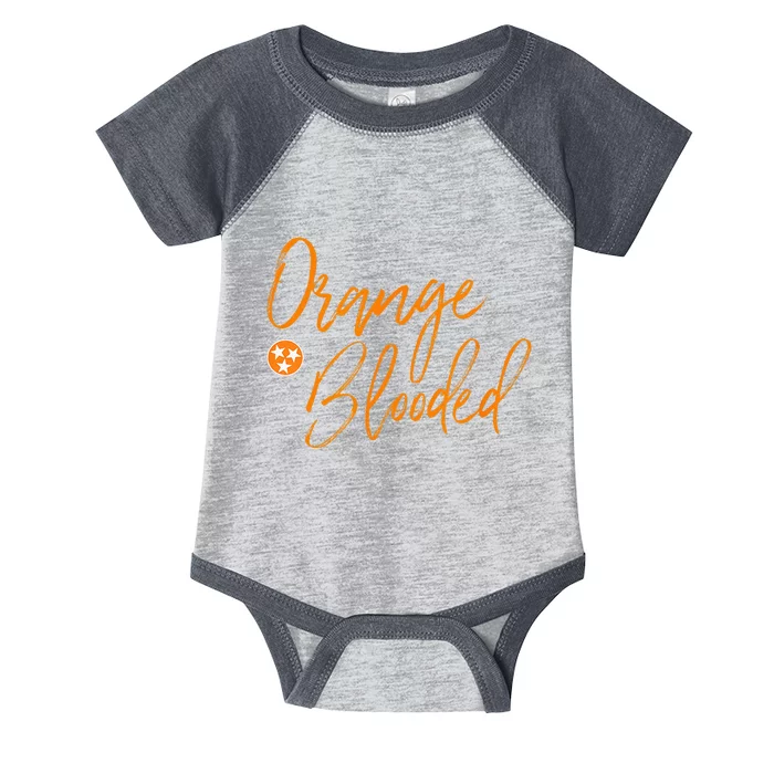 Tennessee Fan Orange Blooded Vol Sports Fan State Flag Tn Infant Baby Jersey Bodysuit