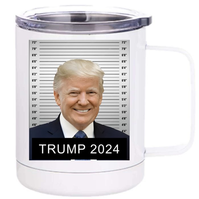 Trump For President 2024 Trump Mugshot Front & Back 12oz Stainless Steel Tumbler Cup