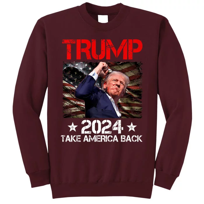 Trump Fist Pump Shot At Trump 2024 Trump Survives Rally Tall Sweatshirt