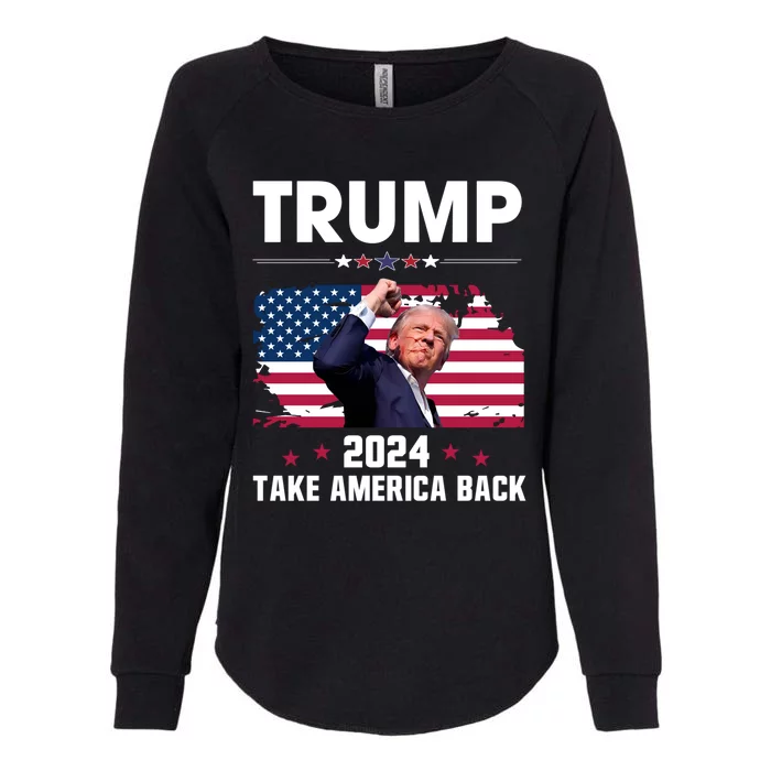 Trump Fist Pump Shot Womens California Wash Sweatshirt