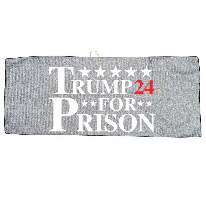 Trump For Prison 2024 4th Of July Independence Day American Gift Large Microfiber Waffle Golf Towel