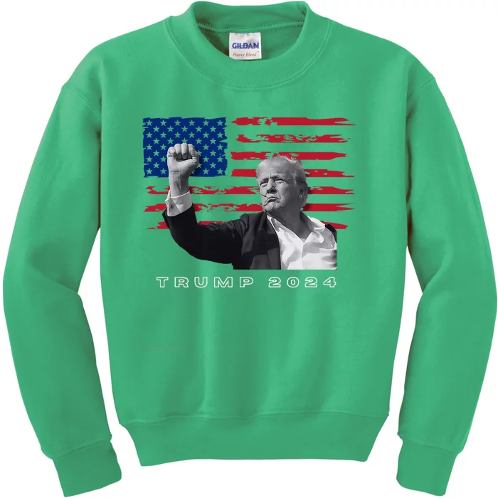 Trump For President 2024 Patriotic Triumph Maga Kids Sweatshirt