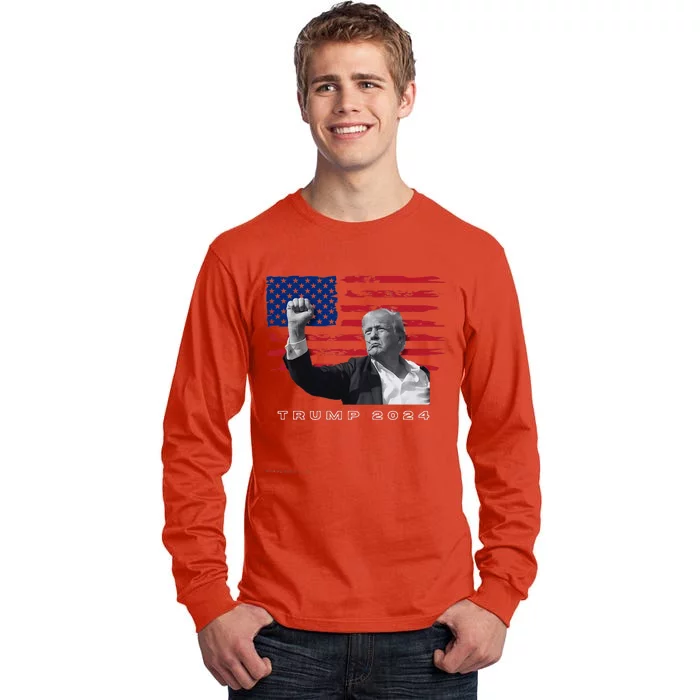 Trump For President 2024 Patriotic Triumph Maga Tall Long Sleeve T-Shirt