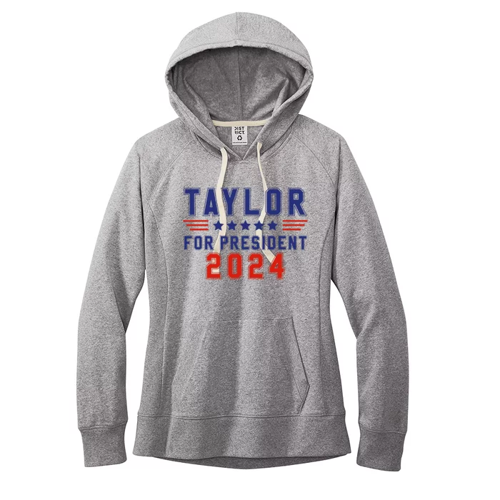 Taylor For President 2024 Funny Taylor First Name Women's Fleece Hoodie