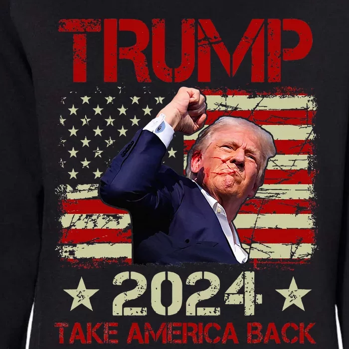 Trump Fist Pump Shot At Trump 2024 Trump Survives Rally Womens California Wash Sweatshirt