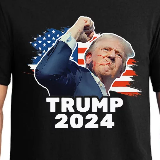 Trump Fist Pump Shot At Trump 2024 Trump Survives Rally Pajama Set