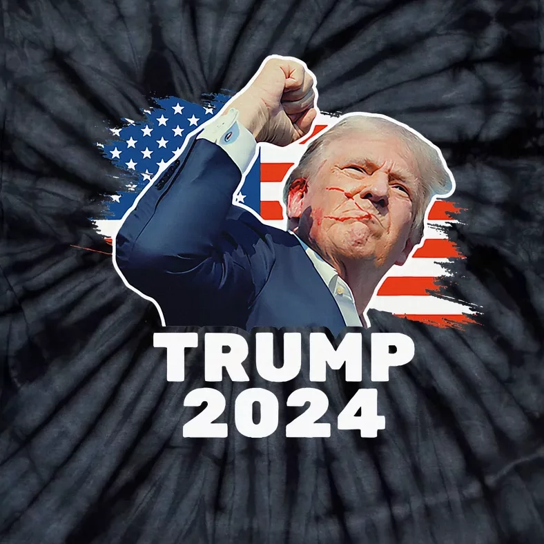 Trump Fist Pump Shot At Trump 2024 Trump Survives Rally Tie-Dye T-Shirt