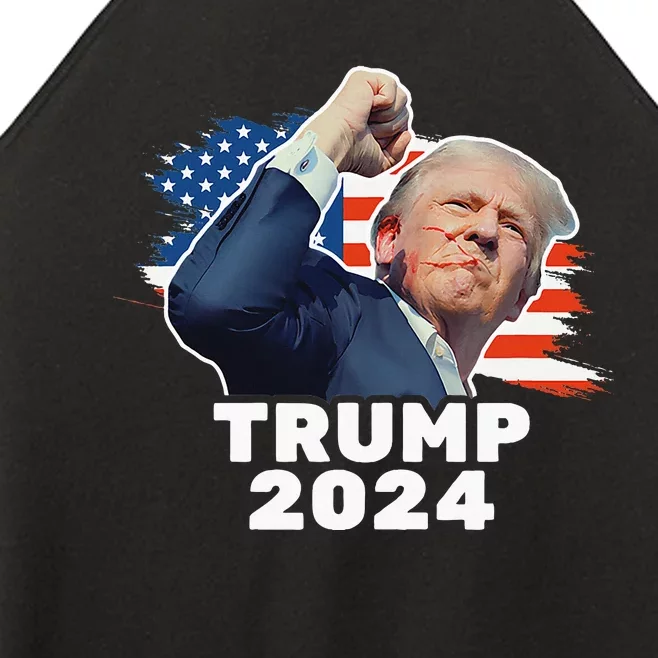 Trump Fist Pump Shot At Trump 2024 Trump Survives Rally Women’s Perfect Tri Rocker Tank