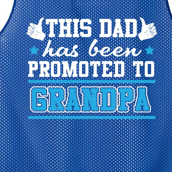 This Father Promoted To Grandpa Gift Mesh Reversible Basketball Jersey Tank