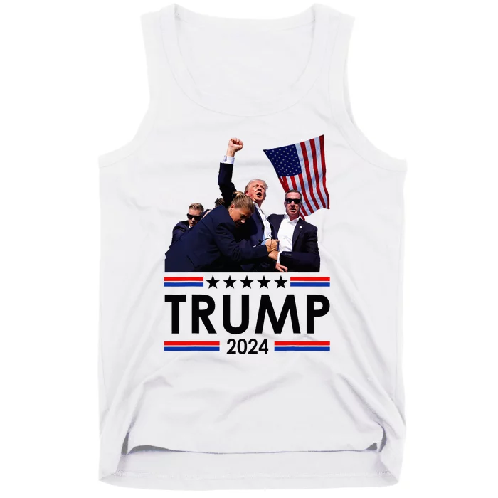 Trump Fist Pumped Fight Pray For Trump America Tank Top