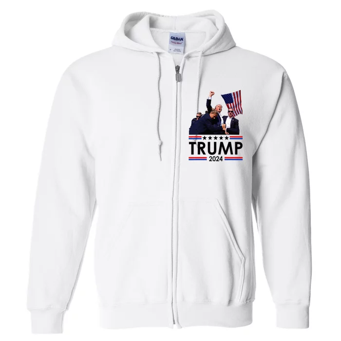 Trump Fist Pumped Fight Pray For Trump America Full Zip Hoodie