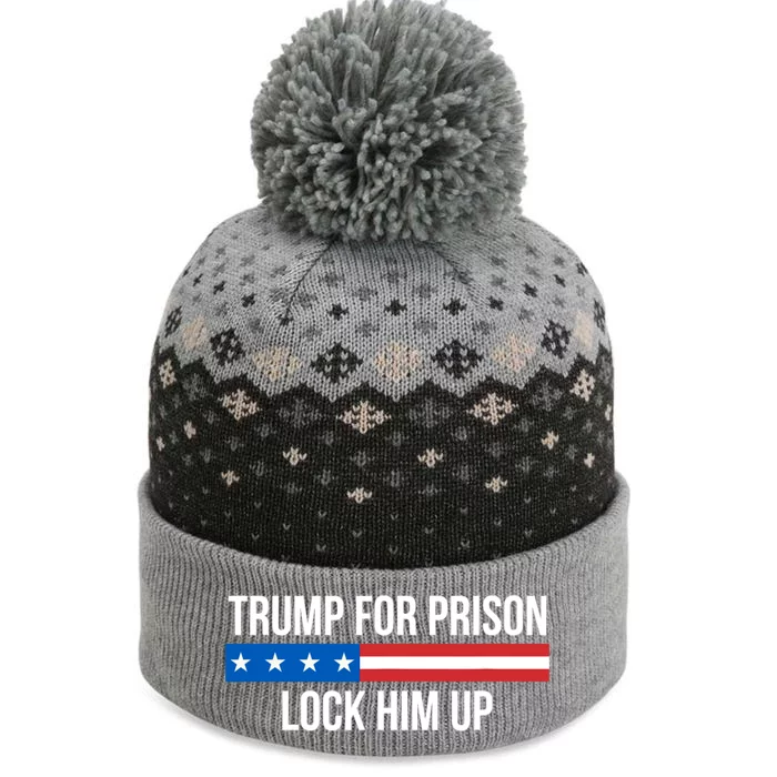 Trump For Prison Lock Him Up The Baniff Cuffed Pom Beanie