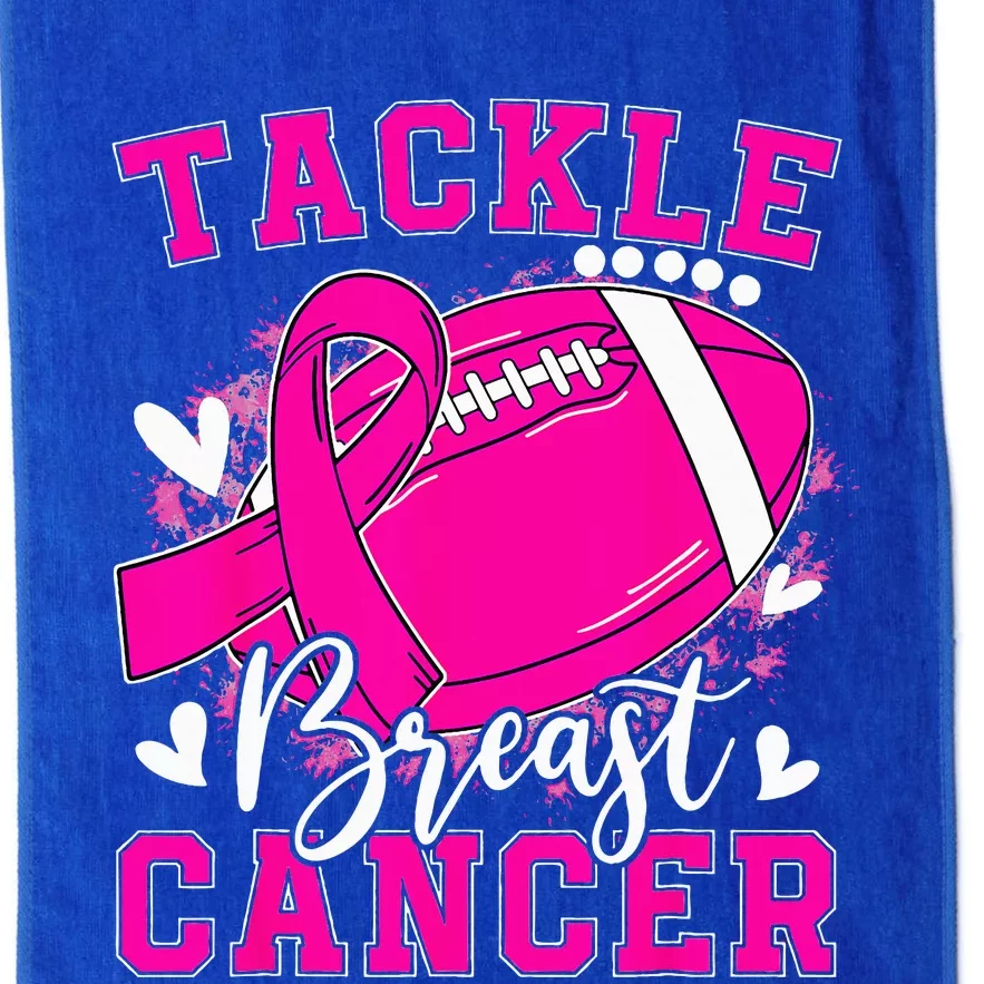 Tackle Football Pink Ribbon Breast Cancer Awareness Platinum Collection Golf Towel