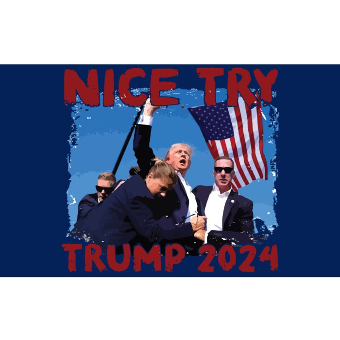 Trump Fist Pump Shot At Nice Try Trump Trump 2024 Trump For President Bumper Sticker