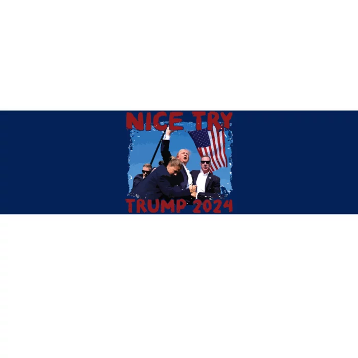 Trump Fist Pump Shot At Nice Try Trump Trump 2024 Trump For President Bumper Sticker