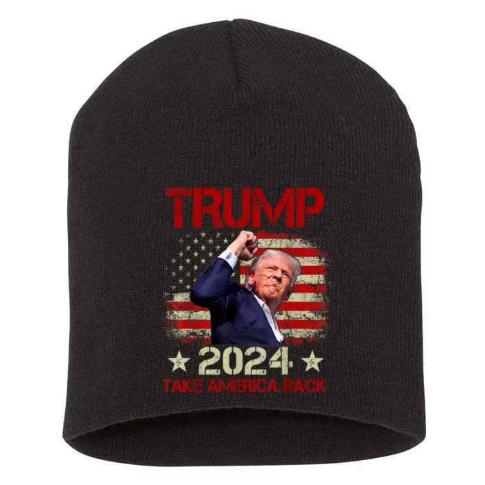 Trump Fist Pump Shot At Trump 2024 Trump Survives Rally Short Acrylic Beanie