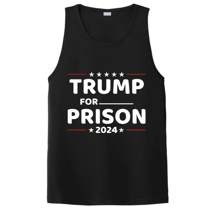 Trump For Prison 2024 Funny Politics Performance Tank