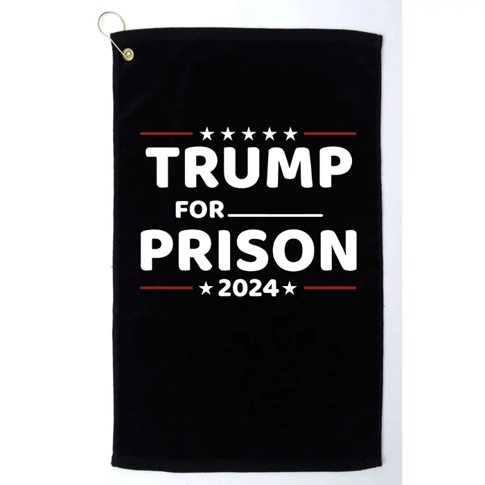 Trump For Prison 2024 Funny Politics Platinum Collection Golf Towel