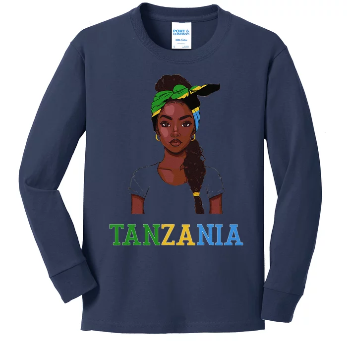 Tanzania Flag Products Souvenirs Uniform Tanzanian Kids Long Sleeve Shirt