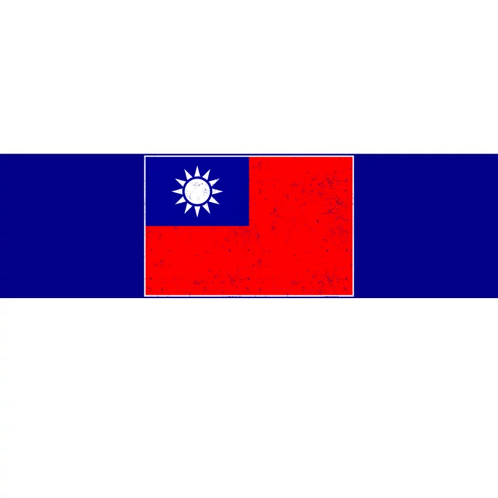 Taiwan Flag Proud Taiwanese Distressed Taiwan Flag Great Gift Bumper Sticker