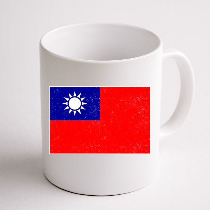 Taiwan Flag Proud Taiwanese Distressed Taiwan Flag Great Gift Front & Back Coffee Mug