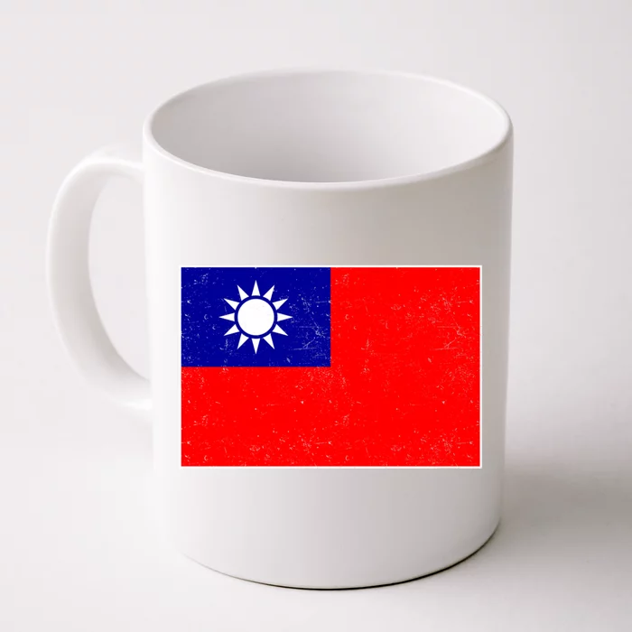 Taiwan Flag Proud Taiwanese Distressed Taiwan Flag Great Gift Front & Back Coffee Mug