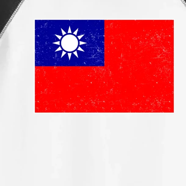 Taiwan Flag Proud Taiwanese Distressed Taiwan Flag Great Gift Toddler Fine Jersey T-Shirt