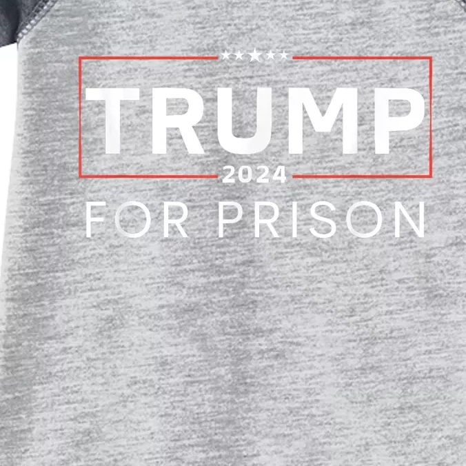 Trump For Prison 2024 Infant Baby Jersey Bodysuit