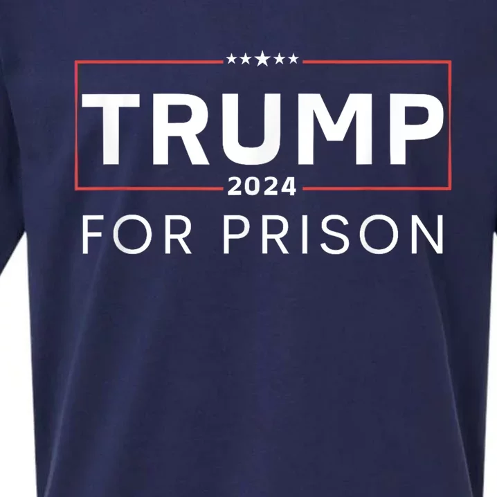 Trump For Prison 2024 Sueded Cloud Jersey T-Shirt