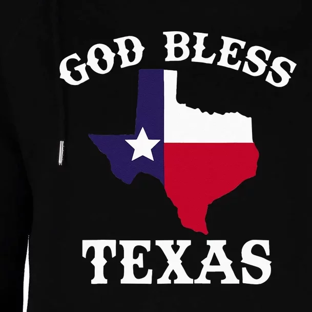 Texas Flag Patriotic Texan Pride God Bless Texas Womens Funnel Neck Pullover Hood